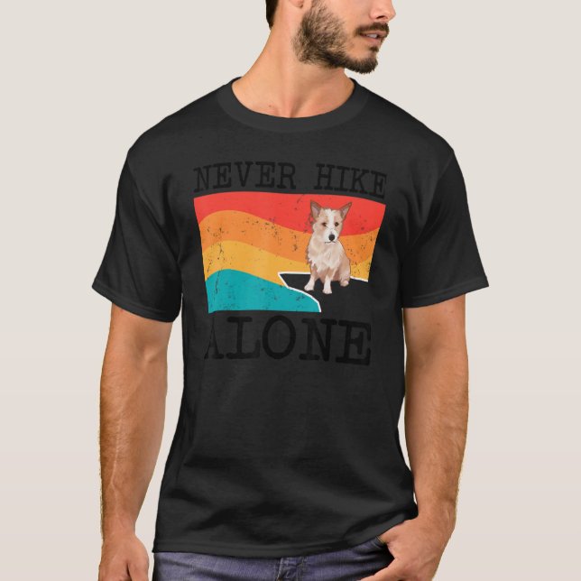Camiseta Nunca Hike Sozinho O Podengo Pequeno Graphi Portug (Frente)