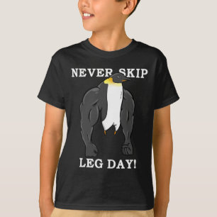 Camiseta Nunca Ignorar O Dia da Perna Criador de Bacalhau P