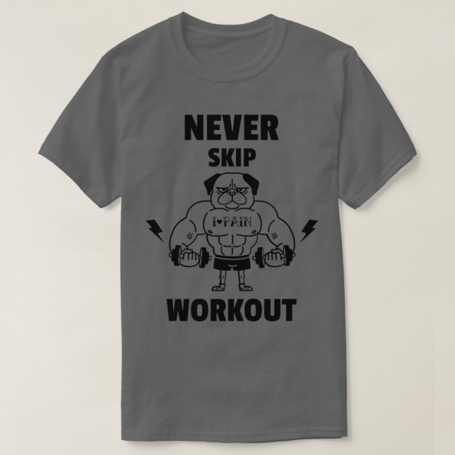 Camiseta Nunca Ignorar Workout (Frente do Design)