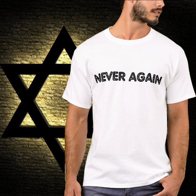 Camiseta NUNCA MAIS, Apoiar Israel (Criador carregado)