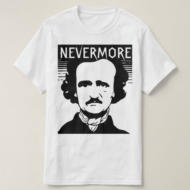 Camiseta Nunca Mais Edgar Allan Poe (Frente do Design)