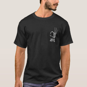 Camiseta Nunca Melhor Sinal OK Mão de Esqueleto Funny Hallo