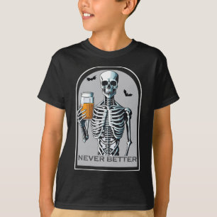 Camiseta Nunca Melhor Skeleton Divertir O Halloween Para A 