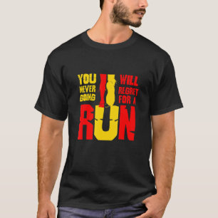Camiseta Nunca O Arrependimento Vai Para Um Desenho Em Exec
