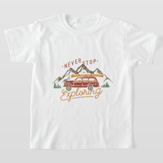 Camiseta Nunca parar de explorar