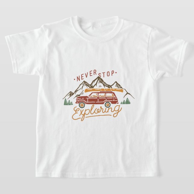 Camiseta Nunca parar de explorar (Postura )
