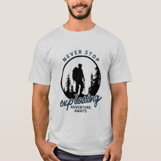Camiseta Nunca Parar de Explorar