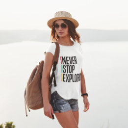 Camiseta Nunca Parar de Explorar