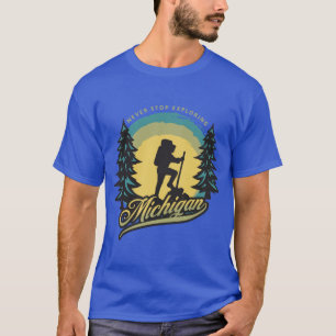Camiseta Nunca Pare de Explorar Michigan amarelo