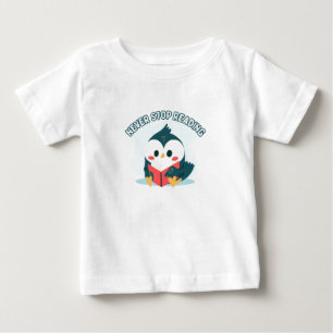 Camiseta Nunca pare de ler crianças motivadas