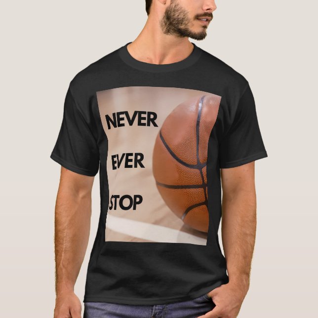 Camiseta Nunca Pare O Basquete (Frente)