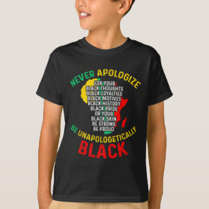 Camiseta Nunca-peça-desculpas Por Sua Negritude História Ne