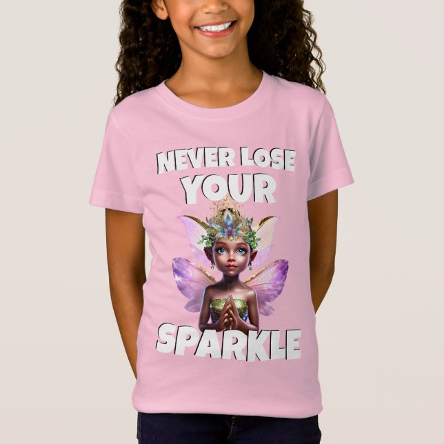 Camiseta Nunca perder sua princesa de desenho de fada (Frente)