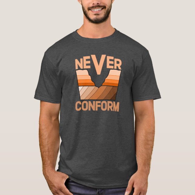 Camiseta Nunca se Conforme - Desconformidade Angular do Geó (Frente)