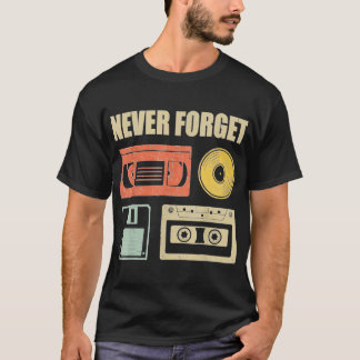 Camiseta Nunca se esqueça do Cassete de Áudio 70s 80s 90s