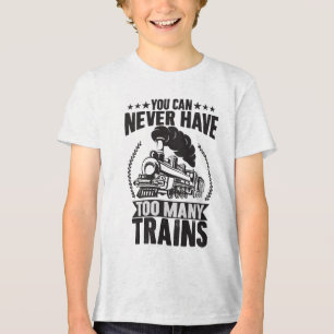 Camiseta Nunca Se Pode Ter Demasiados Comboios