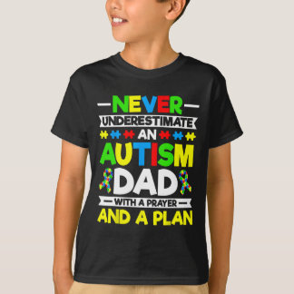 Camiseta Nunca Subestimar Um Pai Autismo - Autismo Awarene