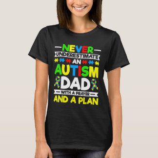 Camiseta Nunca Subestimar Um Pai Autismo - Autismo Awarene