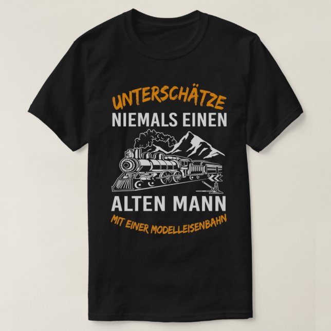 Camiseta Nunca Subestimar Um Velho (Frente do Design)