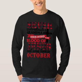 Camiseta Nunca Subestime A Avó Aniversário De Outubro