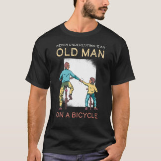 Camiseta Nunca Subestime A Bicicleta Montanha Velho