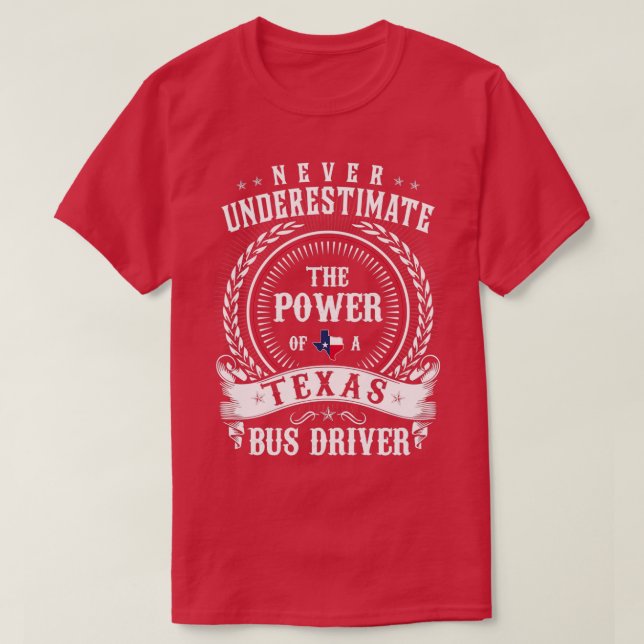 Camiseta Nunca subestime a potência de uma UNIDADE de BUS d (Frente do Design)