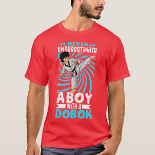 Camiseta Nunca subestime o garoto no Duok Tang Soo