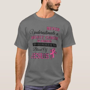 Camiseta Nunca Subestime O Guerreiro Do Cancer Da Mama Pelo