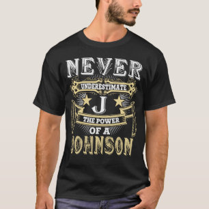 Camiseta Nunca Subestime O Poder Do Nome JOHNSON
