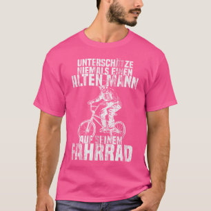 Camiseta Nunca Subestime O Velho No Esqueleto De Bicicleta