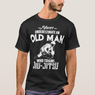 Camiseta Nunca Subestime O Velho Que Treina Jiu-Jitsu F