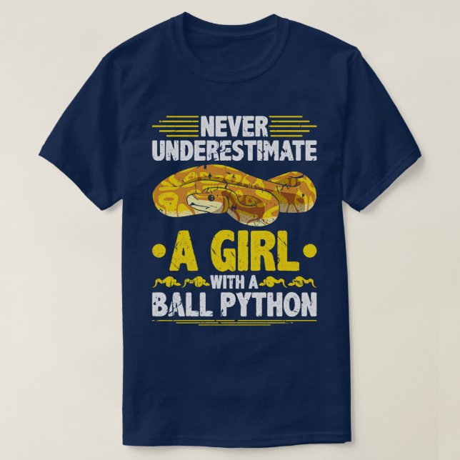 Camiseta Nunca Subestime Python Rapariga (Frente do Design)