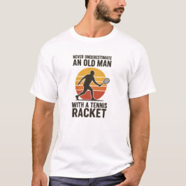 Camiseta Nunca Subestime um Homem Velho com um Tênis Retro