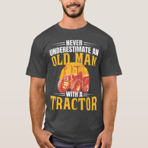 Camiseta Nunca Subestime Um Homem Velho Com Um Trator Diver
