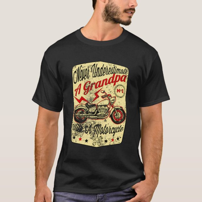 Camiseta Nunca Subestime Um Presente De Avô Para O Pai Bike (Frente)