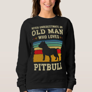 Camiseta Nunca Subestime Um Velho Ama Pitbull Nunca