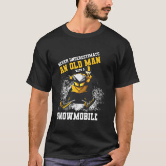 Camiseta Nunca Subestime Um Velho Com Um Movimento De Neve
