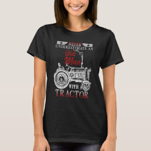 Camiseta Nunca Subestime Um Velho Com Um Trator