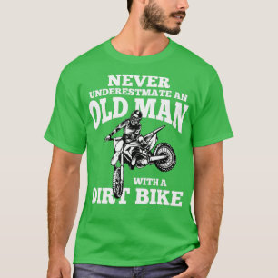 Camiseta Nunca subestime um Velho com uma Bicicleta Suja