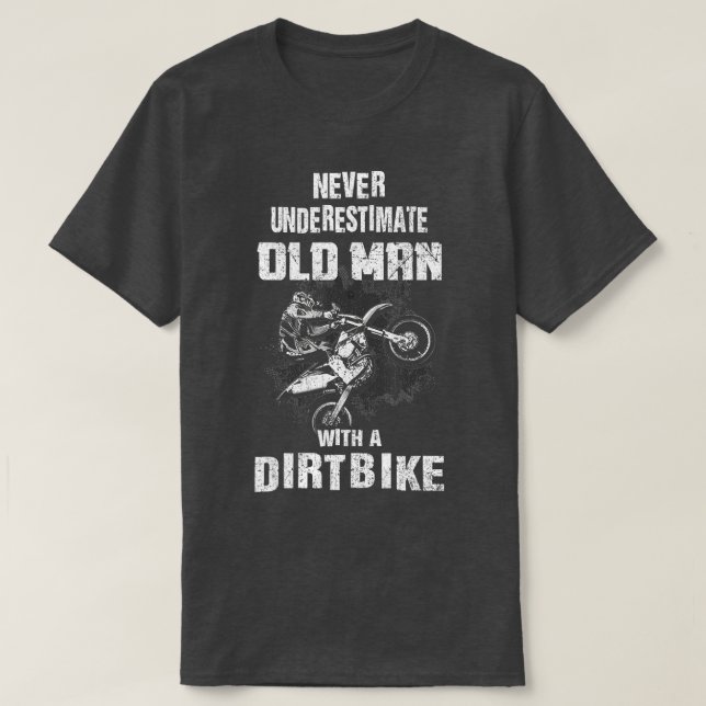 Camiseta Nunca Subestime Um Velho Com Uma Ch De Bicicleta D (Frente do Design)