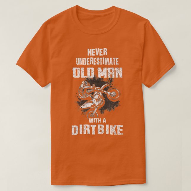 Camiseta Nunca Subestime Um Velho Com Uma Ch De Bicicleta D (Frente do Design)