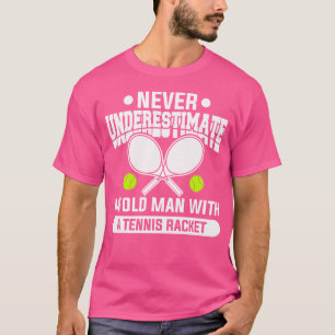 Camiseta Nunca Subestime Um Velho Com Uma Corrida Tênis