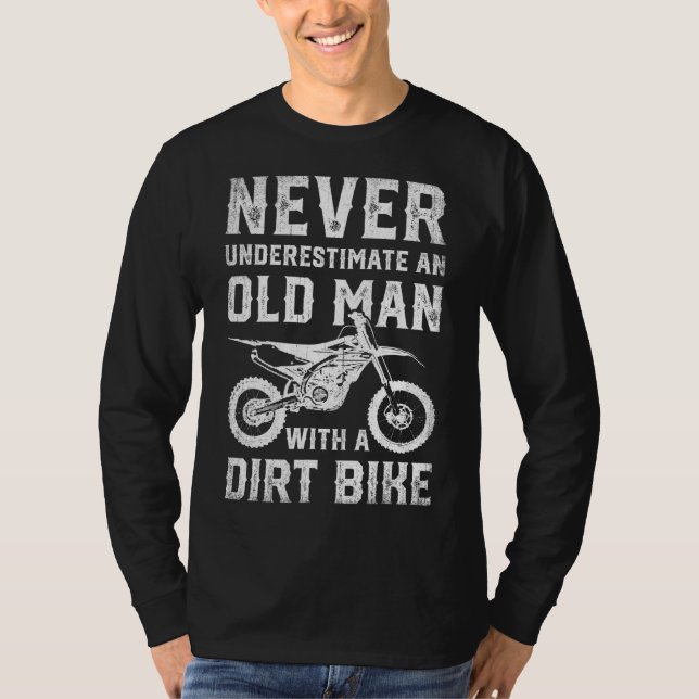 Camiseta Nunca Subestime Um Velho Com Uma Fa De Bicicleta D (Frente)