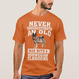 Camiseta Nunca subestime um Velho Homem com Elkh Norueguês