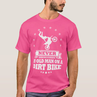 Camiseta Nunca Subestime Um Velho Num Moto De Bicicleta De 