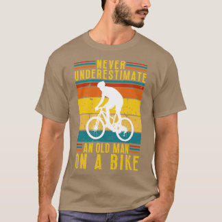 Camiseta Nunca subestime um velho numa bicicleta 5
