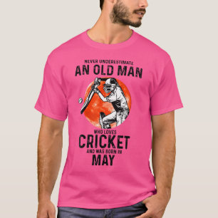 Camiseta Nunca Subestime Um Velho Que Adora Cricket M