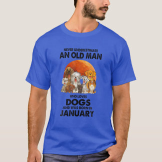 Camiseta Nunca Subestime Um Velho Que Ama Cães