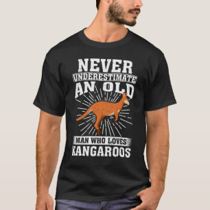 Camiseta Nunca Subestime Um Velho Que Ama Cangurus