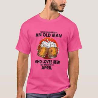 Camiseta Nunca Subestime Um Velho Que Ama Cerveja Apri